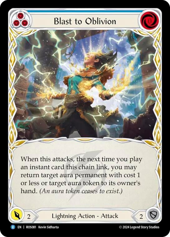 Image for Blast to Oblivion (Blue) (Rosetta) (ROS081) - Flesh and Blood TCG