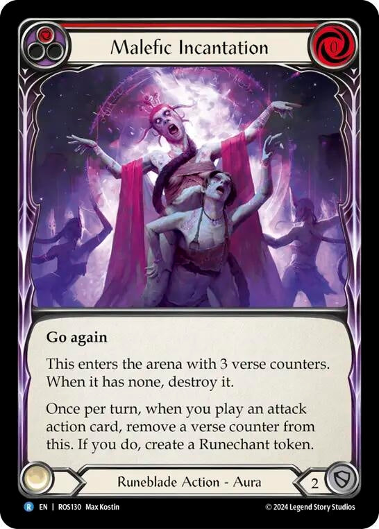Image for Malefic Incantation (Red) (Rosetta) (ROS130) - Flesh and Blood TCG