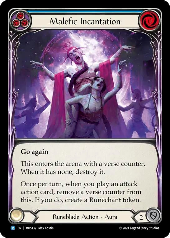 Image for Malefic Incantation (Blue) (Rosetta) (ROS132) - Flesh and Blood TCG