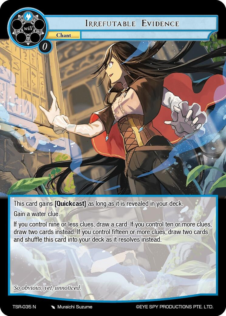 Image for Irrefutable Evidence (The Battle at the Sacred Ruins) (TSR-035 N) - Force of Will