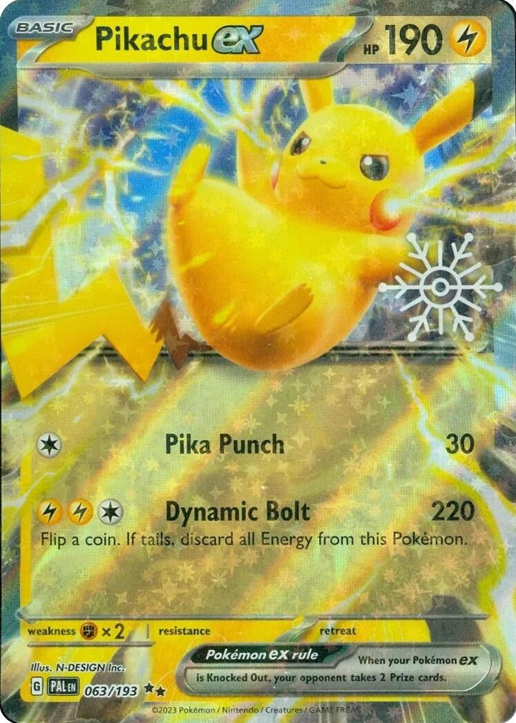 Image for Pikachu ex (Holiday Calendar) (Miscellaneous Cards & Products) (063/193) - Pokemon