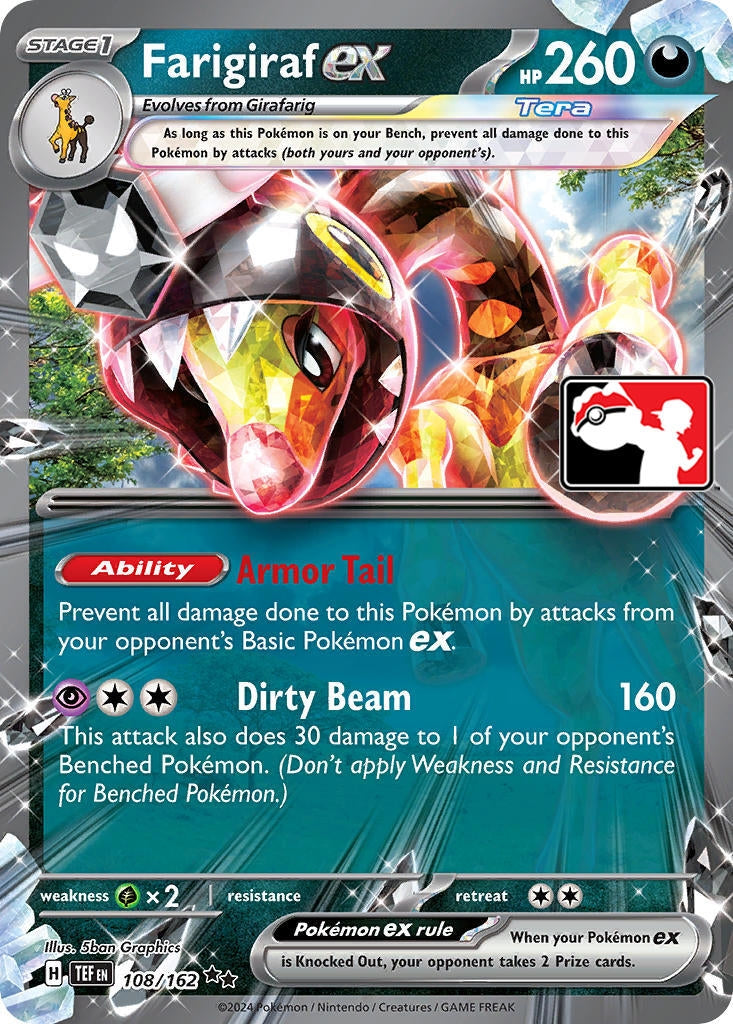 Image for Farigiraf ex (Prize Pack Series Cards) (108/162) - Pokemon