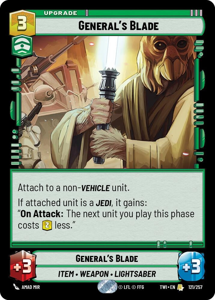 Image for General's Blade (Twilight of the Republic) (121/257) - Star Wars: Unlimited