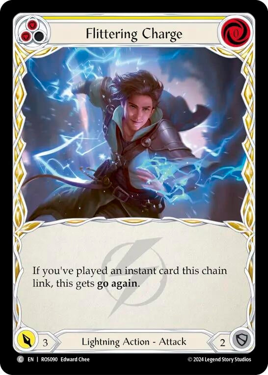 Image for Flittering Charge (Yellow) (Rosetta) (ROS090) - Flesh and Blood TCG