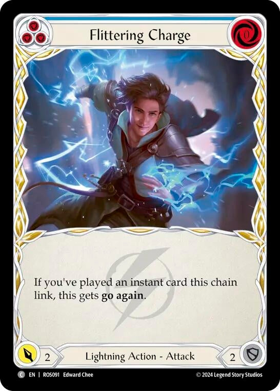 Image for Flittering Charge (Blue) (Rosetta) (ROS091) - Flesh and Blood TCG
