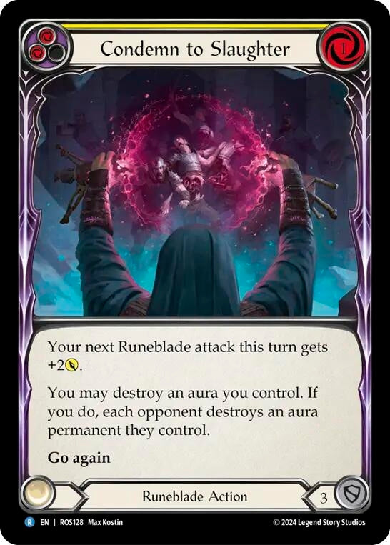 Image for Condemn to Slaughter (Yellow) (Rosetta) (ROS128) - Flesh and Blood TCG