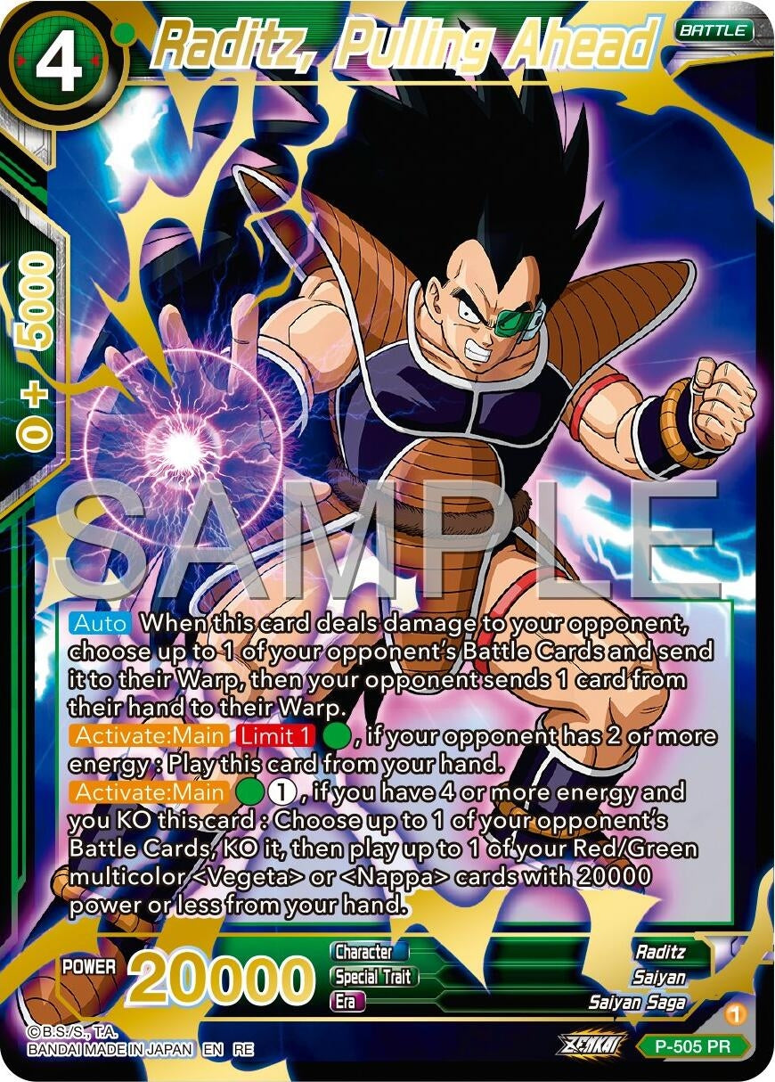 Image for Raditz, Pulling Ahead (Reprint) (Expansion Deck Box Set 24: Premium 7th Anniversary Box 2024) (P-505) - Dragon Ball Super: Masters