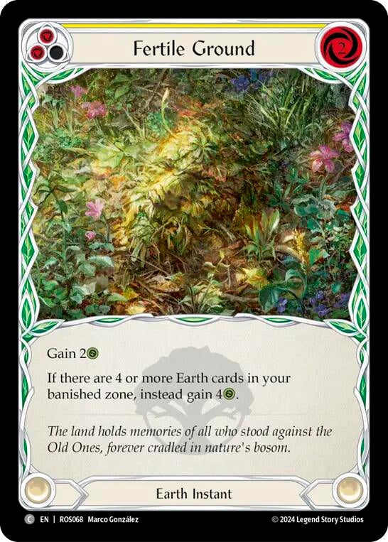 Image for Fertile Ground (Yellow) (Rosetta) (ROS068) - Flesh and Blood TCG