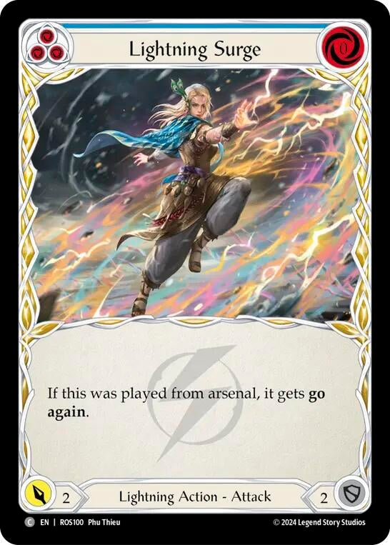 Image for Lightning Surge (Blue) (Rosetta) (ROS100) - Flesh and Blood TCG