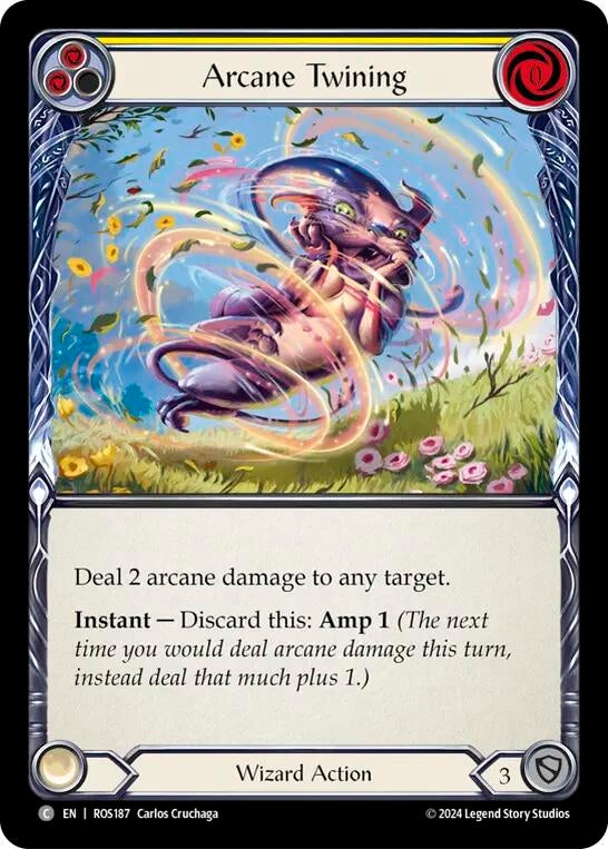 Image for Arcane Twining (Yellow) (Rosetta) (ROS187) - Flesh and Blood TCG