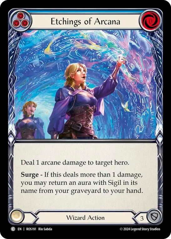 Image for Etchings of Arcana (Blue) (Rosetta) (ROS191) - Flesh and Blood TCG