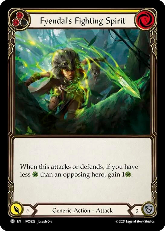 Image for Fyendal's Fighting Spirit (Yellow) (Rosetta) (ROS228) - Flesh and Blood TCG