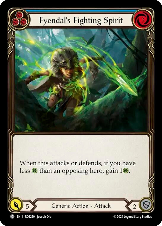 Image for Fyendal's Fighting Spirit (Blue) (Rosetta) (ROS229) - Flesh and Blood TCG
