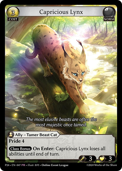 Image for Capricious Lynx (Promotional Cards) (047) - Grand Archive TCG