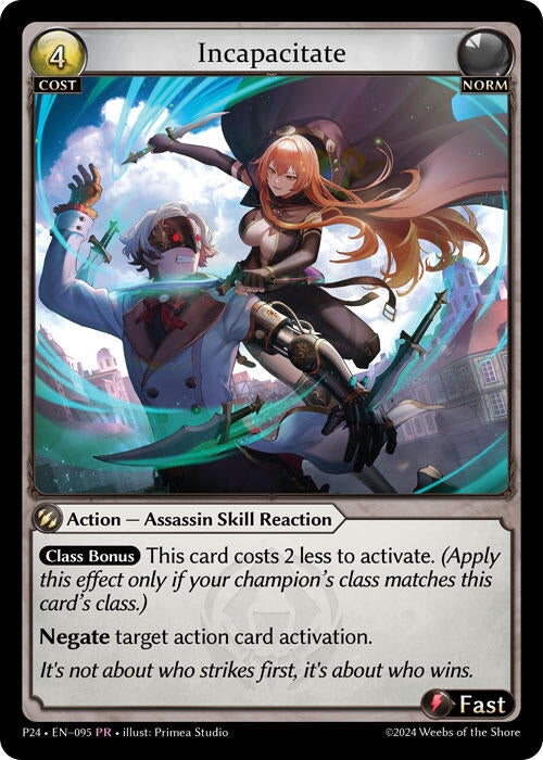 Image for Incapacitate (Promotional Cards) (095) - Grand Archive TCG