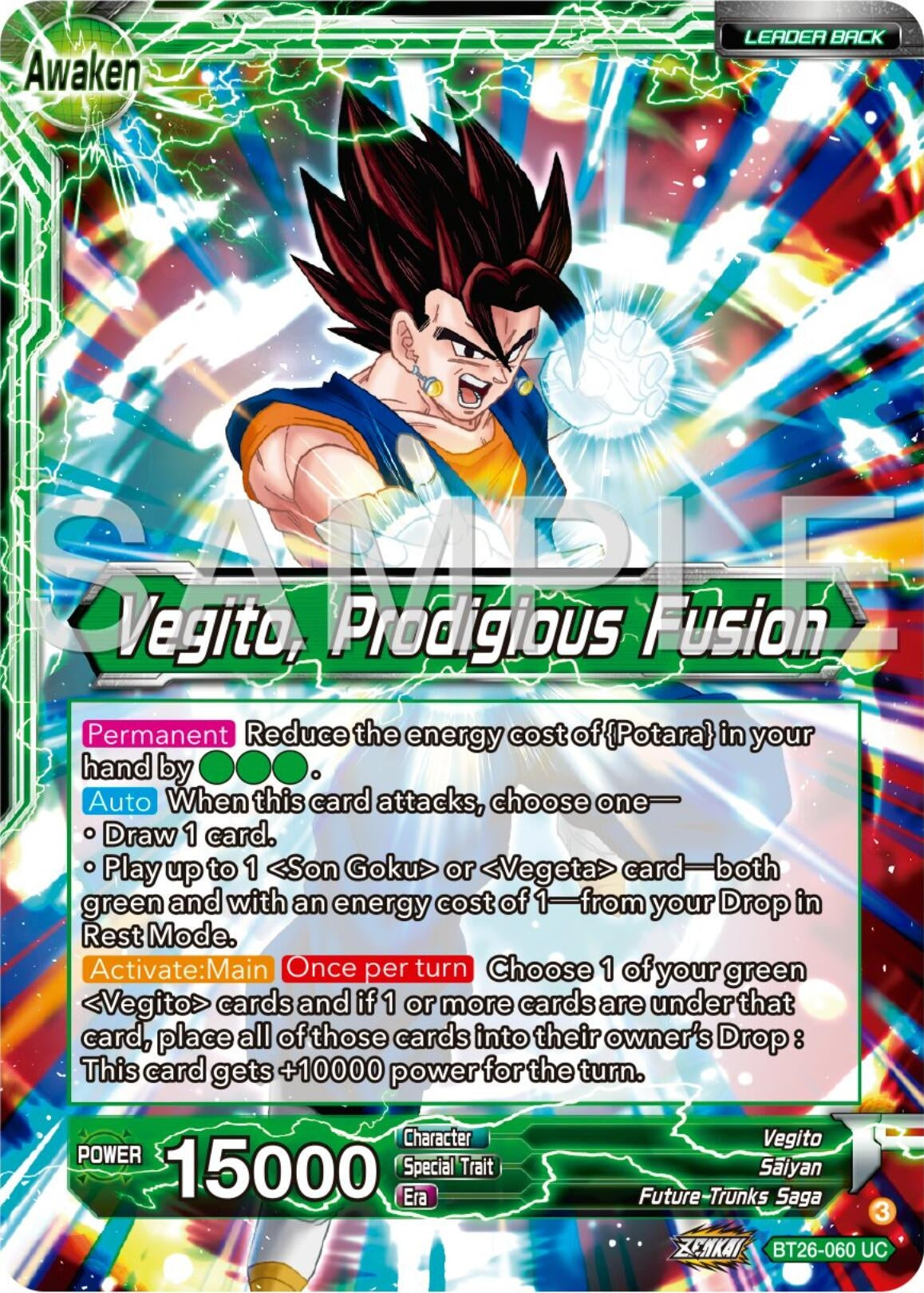 Image for Son Goku & Vegeta // Vegito, Prodigious Fusion (Ultimate Advent) (BT26-060) - Dragon Ball Super: Masters