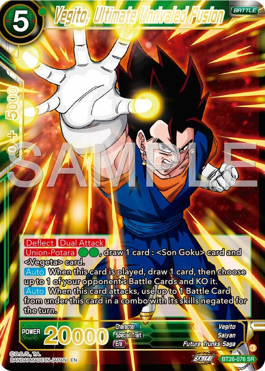 Image for Vegito, Ultimate Unrivaled Fusion (Ultimate Advent) (BT26-076) - Dragon Ball Super: Masters