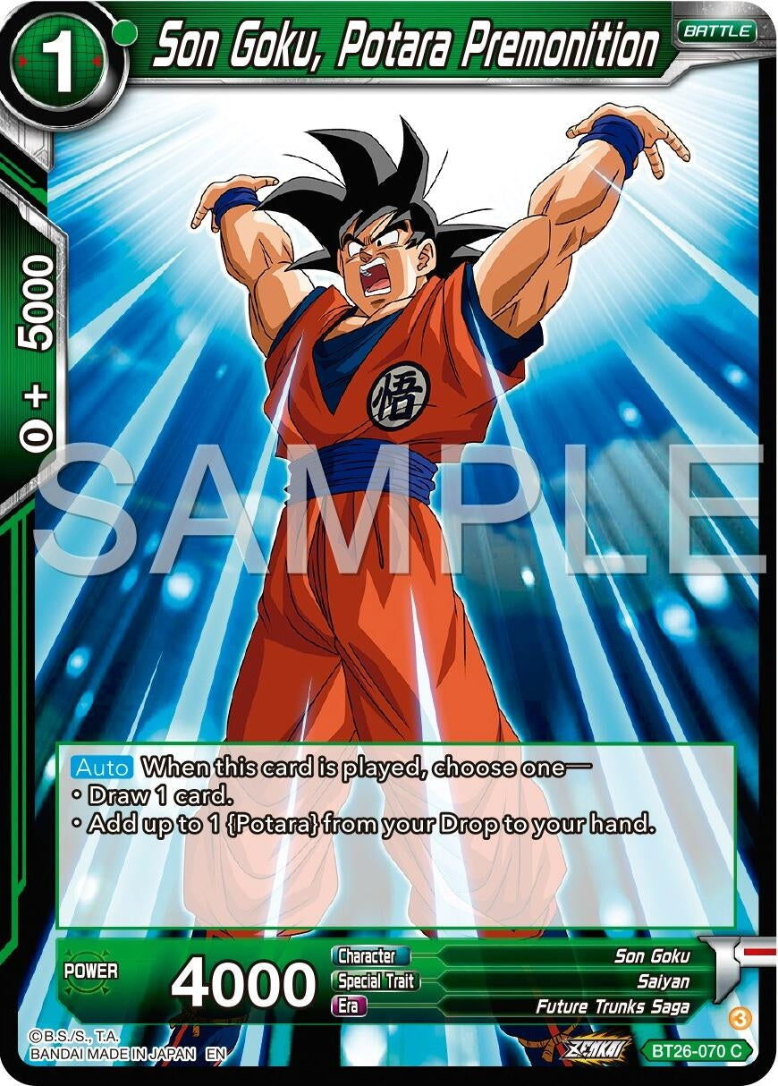 Image for Son Goku, Potara Premonition (Ultimate Advent) (BT26-070) - Dragon Ball Super: Masters