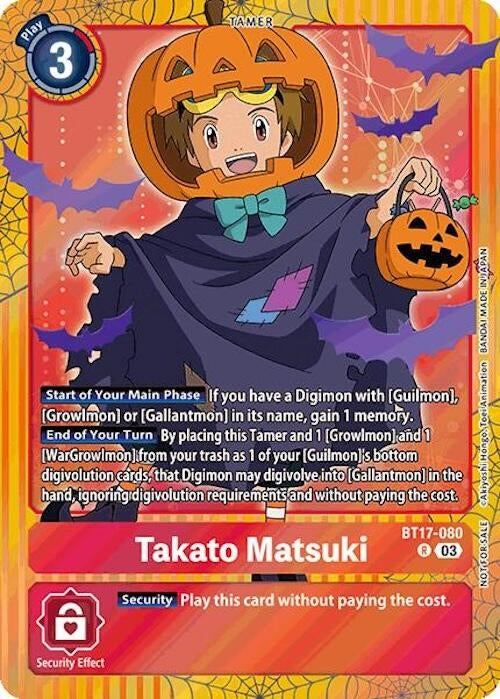 Image for Takato Matsuki (Halloween Event 2024) (BT17) (BT17-080 R) - Digimon Card Game