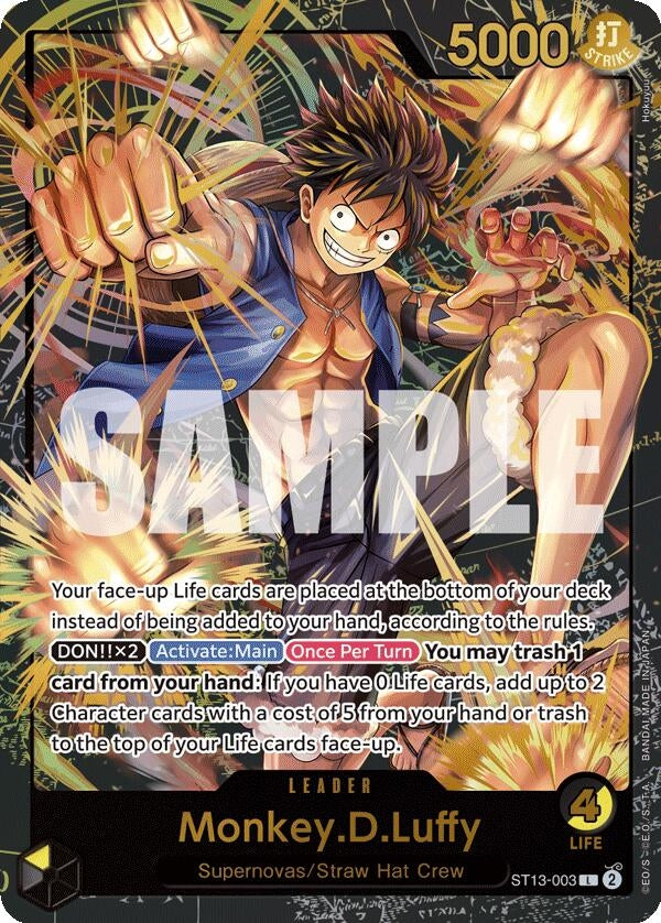 Image for Monkey.D.Luffy (Premium Card Collection -Leader Collection-) (One Piece Promotion Cards) (ST13-003) - One Piece Card Game