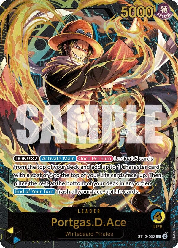 Image for Portgas.D.Ace (Premium Card Collection -Leader Collection-) (One Piece Promotion Cards) (ST13-002) - One Piece Card Game