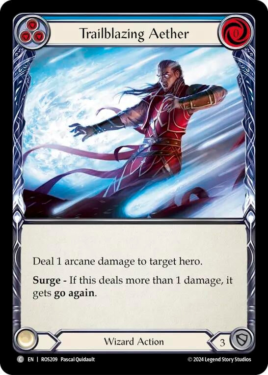 Image for Trailblazing Aether (Blue) (Rosetta) (ROS209) - Flesh and Blood TCG