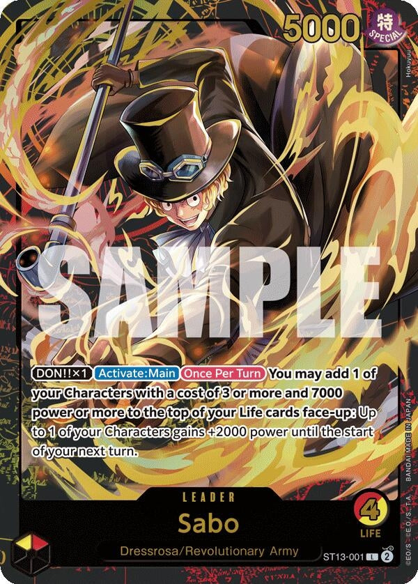 Image for Sabo (Premium Card Collection -Leader Collection-) (One Piece Promotion Cards) (ST13-001) - One Piece Card Game