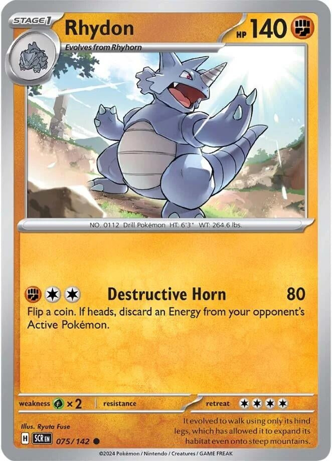 Image for Rhydon (SV07: Stellar Crown) (075/142) - Pokemon