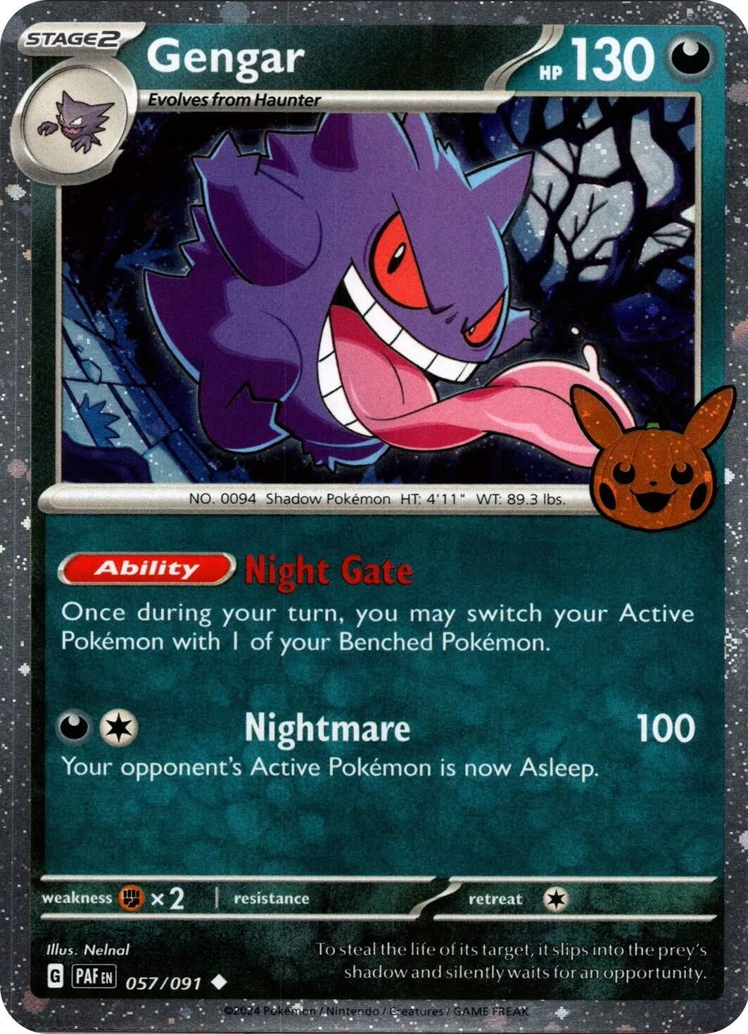 Image for Gengar (Cosmos Holo) (Trick or Trade BOOster Bundle 2024) (057/091) - Pokemon