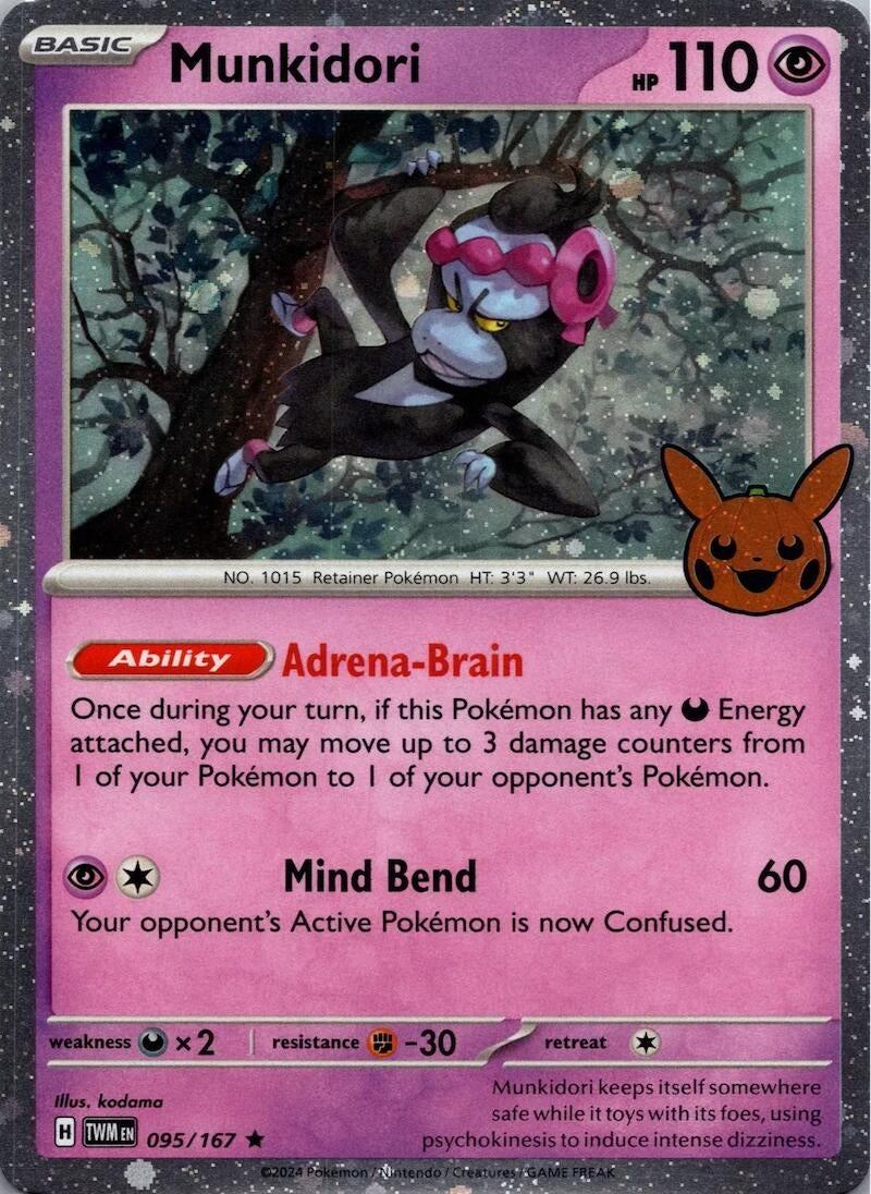 Image for Munkidori (Cosmos Holo) (Trick or Trade BOOster Bundle 2024) (095/167) - Pokemon