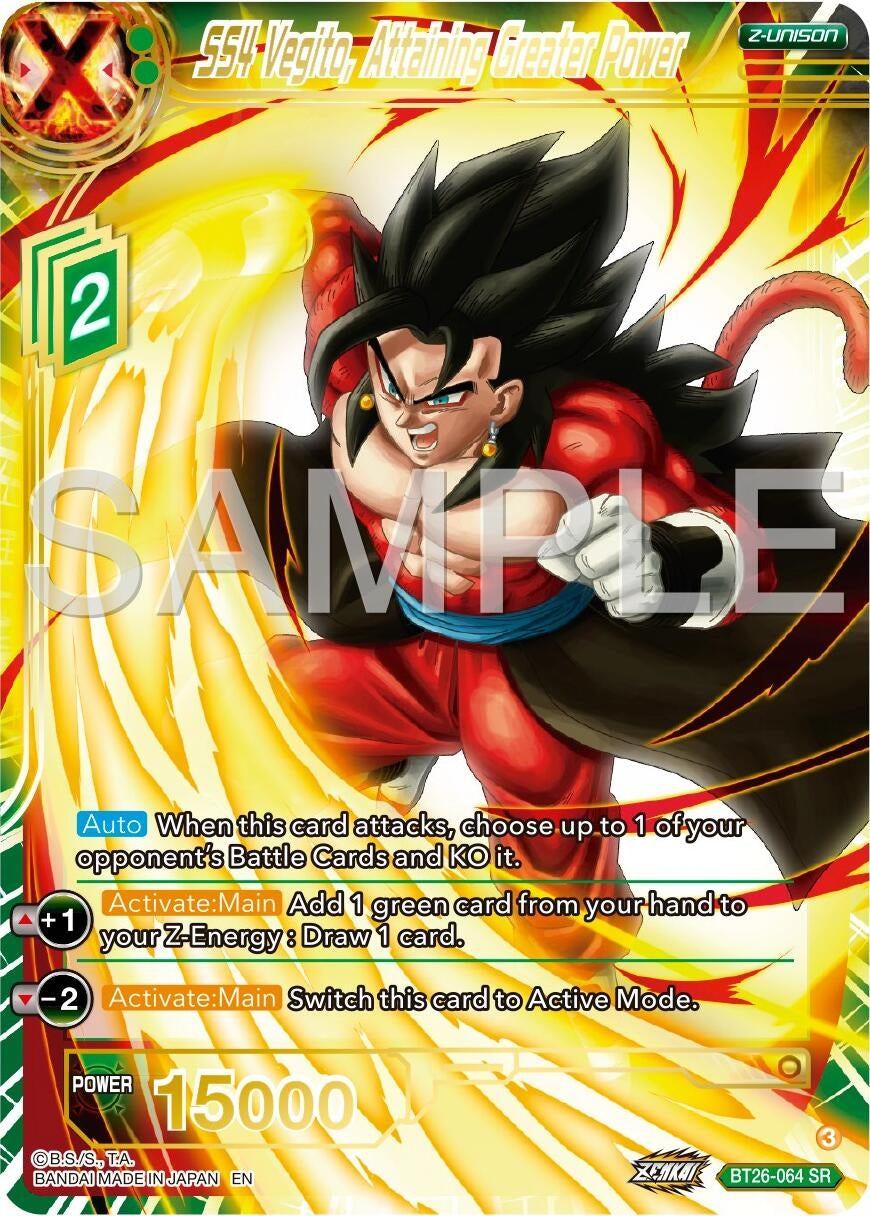 Image for SS4 Vegito, Attaining Greater Power (Ultimate Advent) (BT26-064) - Dragon Ball Super: Masters