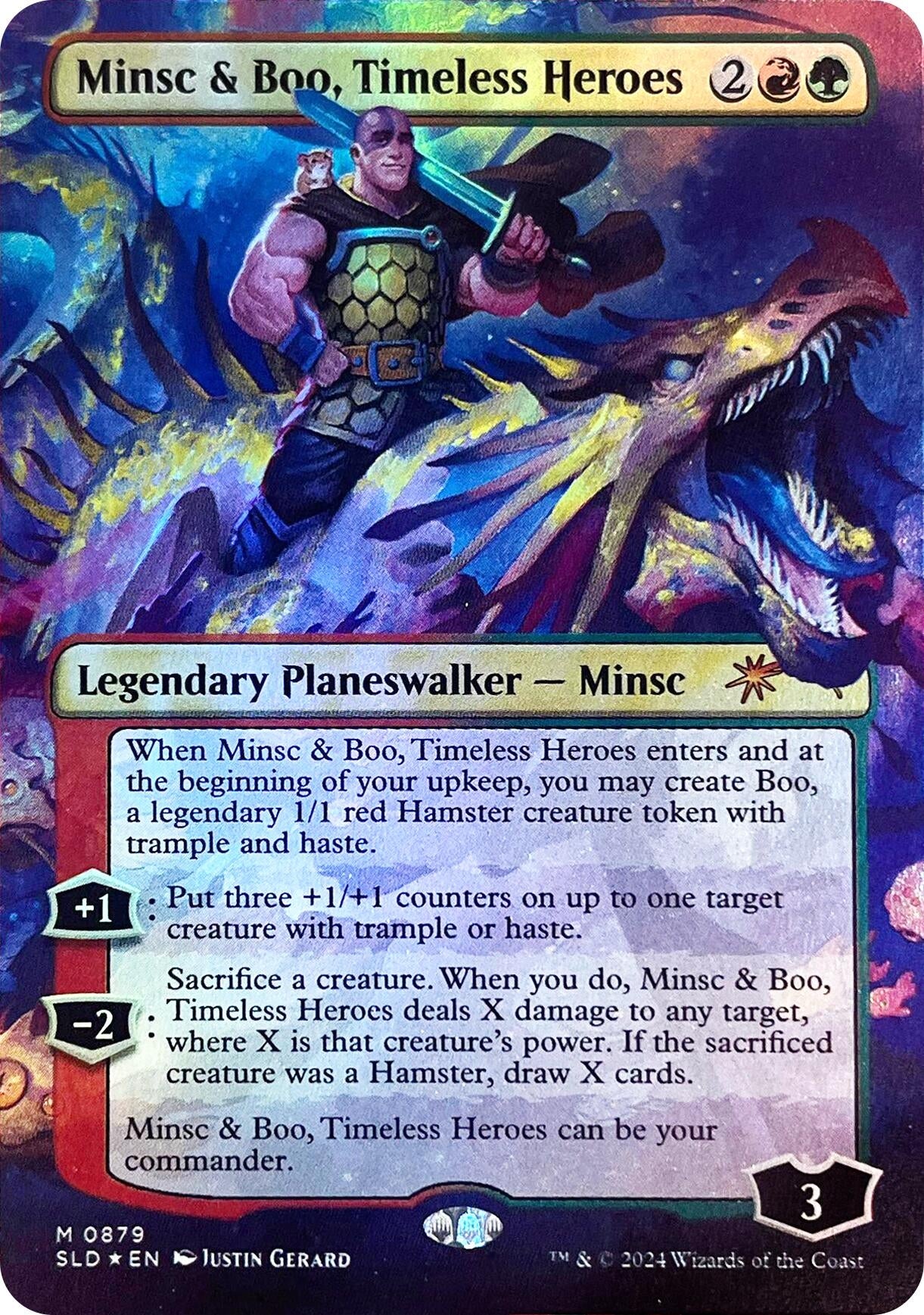 Image for Minsc & Boo, Timeless Heroes (Rainbow Foil) (Secret Lair Drop Series) (879) - Magic: The Gathering