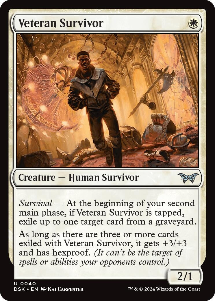 Image for Veteran Survivor (Duskmourn: House of Horror) (40) - Magic: The Gathering