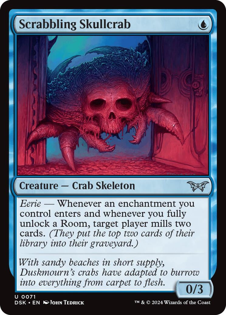 Image for Scrabbling Skullcrab (Duskmourn: House of Horror) (71) - Magic: The Gathering