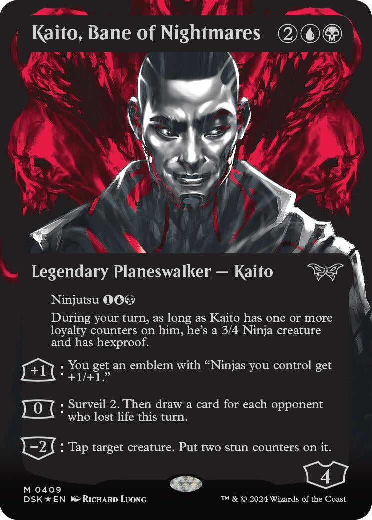 Image for Kaito, Bane of Nightmares (Showcase) (Textured Foil) (Duskmourn: House of Horror) (409) - Magic: The Gathering