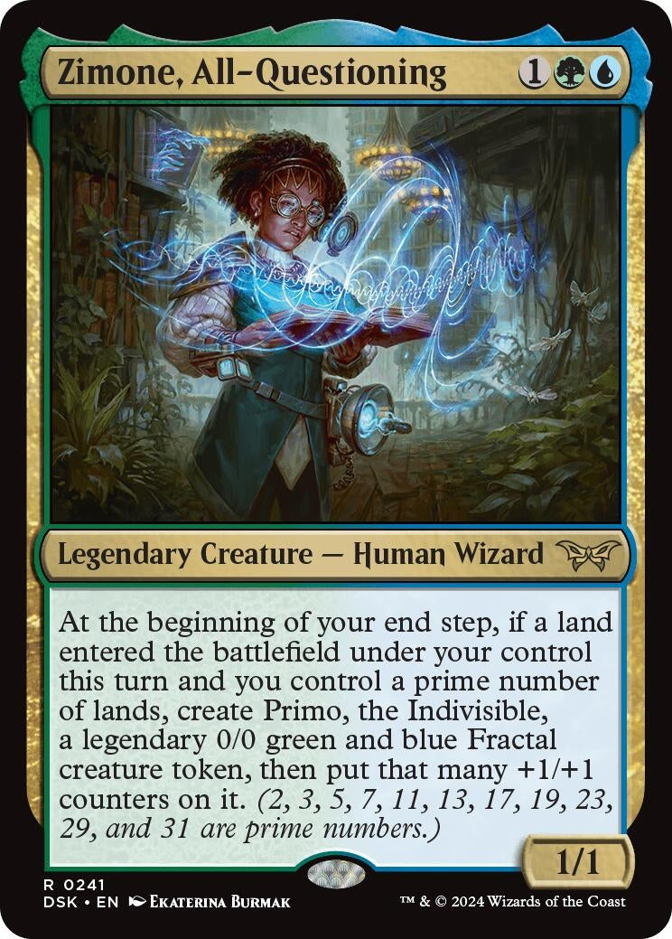 Image for Zimone, All-Questioning (Duskmourn: House of Horror) (241) - Magic: The Gathering