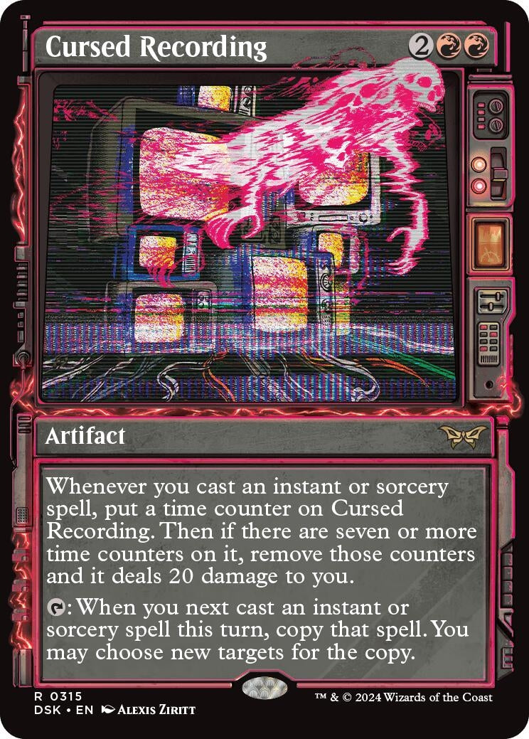 Image for Cursed Recording (Showcase) (Duskmourn: House of Horror) (315) - Magic: The Gathering