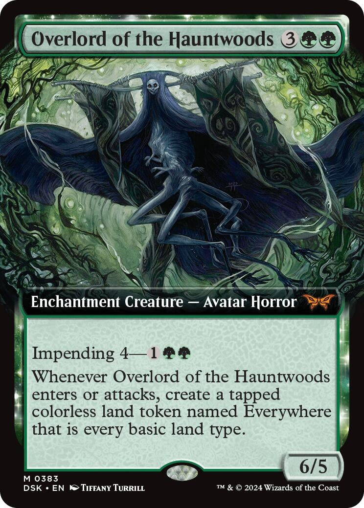 Image for Overlord of the Hauntwoods (Extended Art) (Duskmourn: House of Horror) (383) - Magic: The Gathering