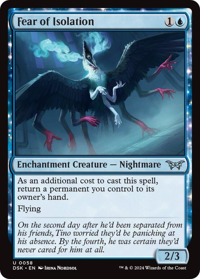 Image for Fear of Isolation (Duskmourn: House of Horror) (58) - Magic: The Gathering
