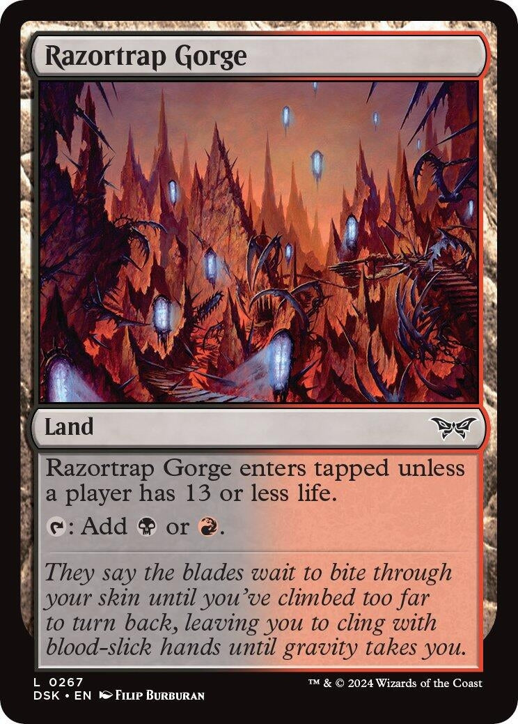 Image for Razortrap Gorge (Duskmourn: House of Horror) (267) - Magic: The Gathering