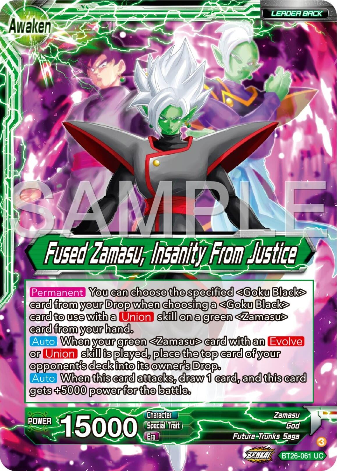 Image for Zamasu // Fused Zamasu, Insanity From Justice (Ultimate Advent) (BT26-061) - Dragon Ball Super: Masters