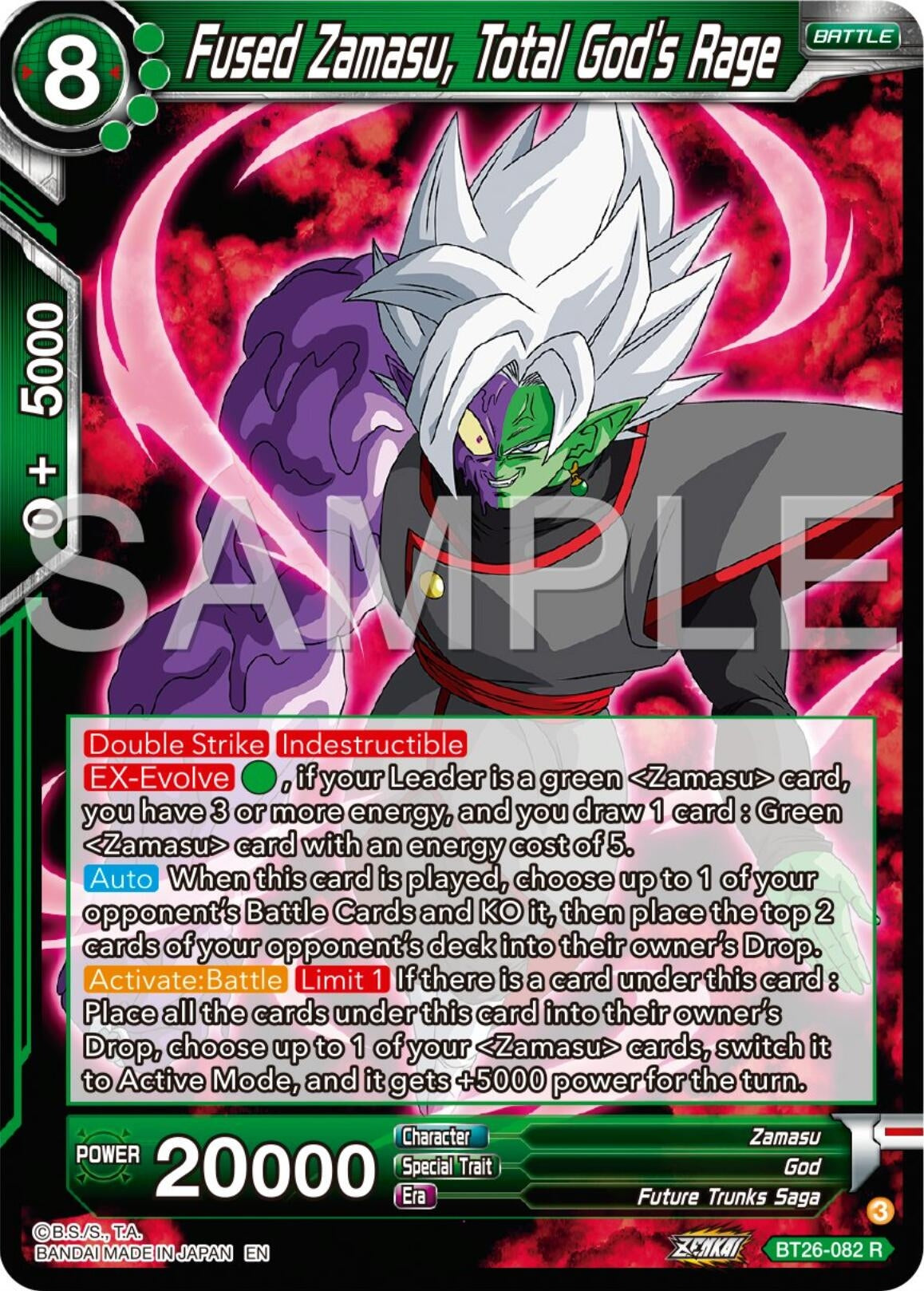 Image for Fused Zamasu, Total God's Rage (Ultimate Advent) (BT26-082) - Dragon Ball Super: Masters