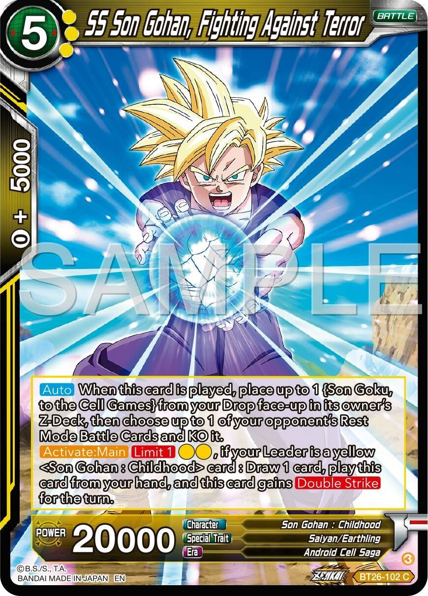 Image for SS Son Gohan, Fighting Against Terror (Ultimate Advent) (BT26-102) - Dragon Ball Super: Masters