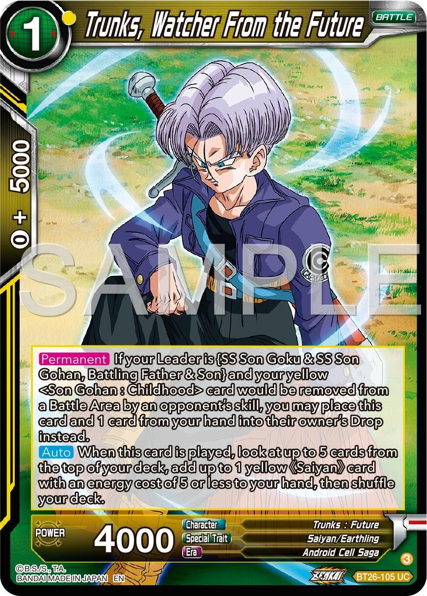 Image for Trunks, Watcher From the Future (Ultimate Advent) (BT26-105) - Dragon Ball Super: Masters