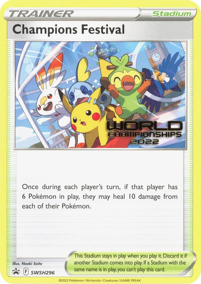 Image for Champions Festival - SWSH296 (World Championships 2022) (SWSH: Sword & Shield Promo Cards) (SWSH296) - Pokemon
