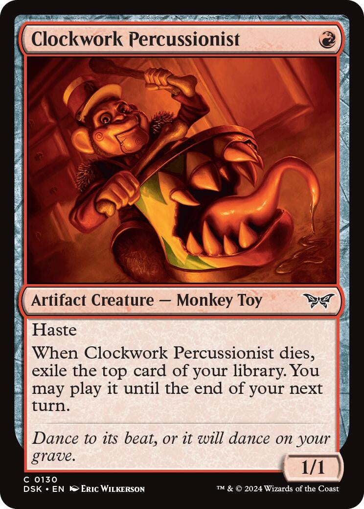 Image for Clockwork Percussionist (0130) (Duskmourn: House of Horror) (130) - Magic: The Gathering