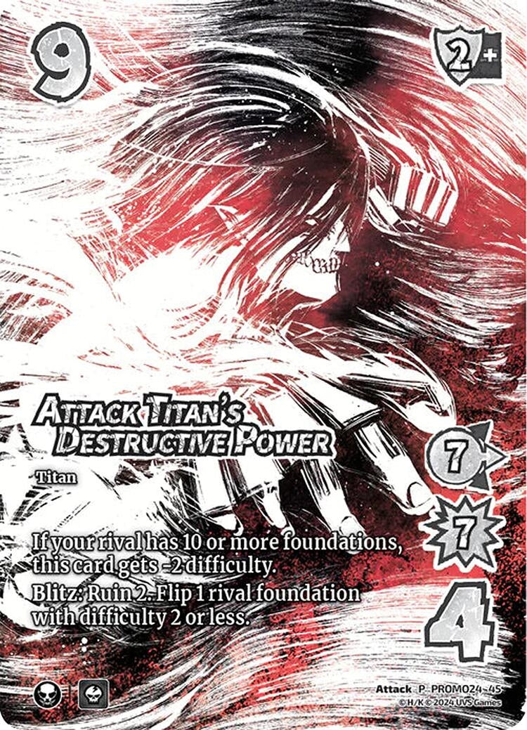 Image for Attack Titan's Destructive Power (Alternate Art) (Prerelease) (Attack on Titan: Battle for Humanity) (PROMO24 45) - UniVersus