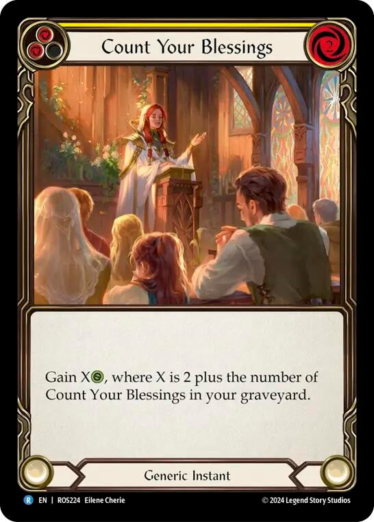 Image for Count Your Blessings (Yellow) (Rosetta) (ROS224) - Flesh and Blood TCG