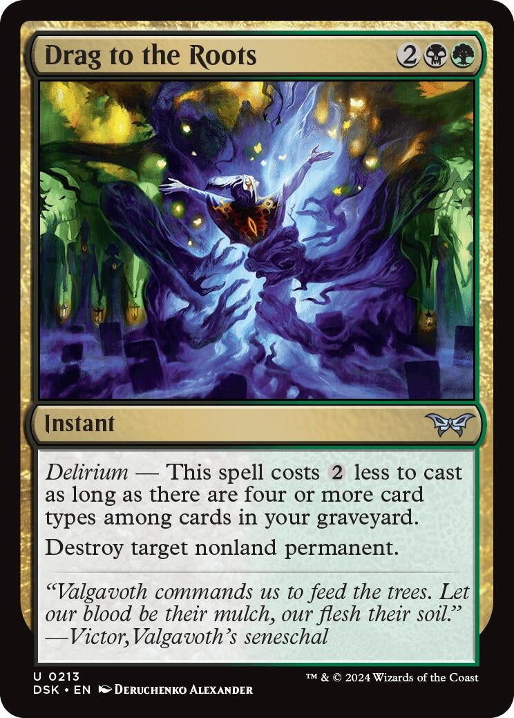 Image for Drag to the Roots (Duskmourn: House of Horror) (213) - Magic: The Gathering
