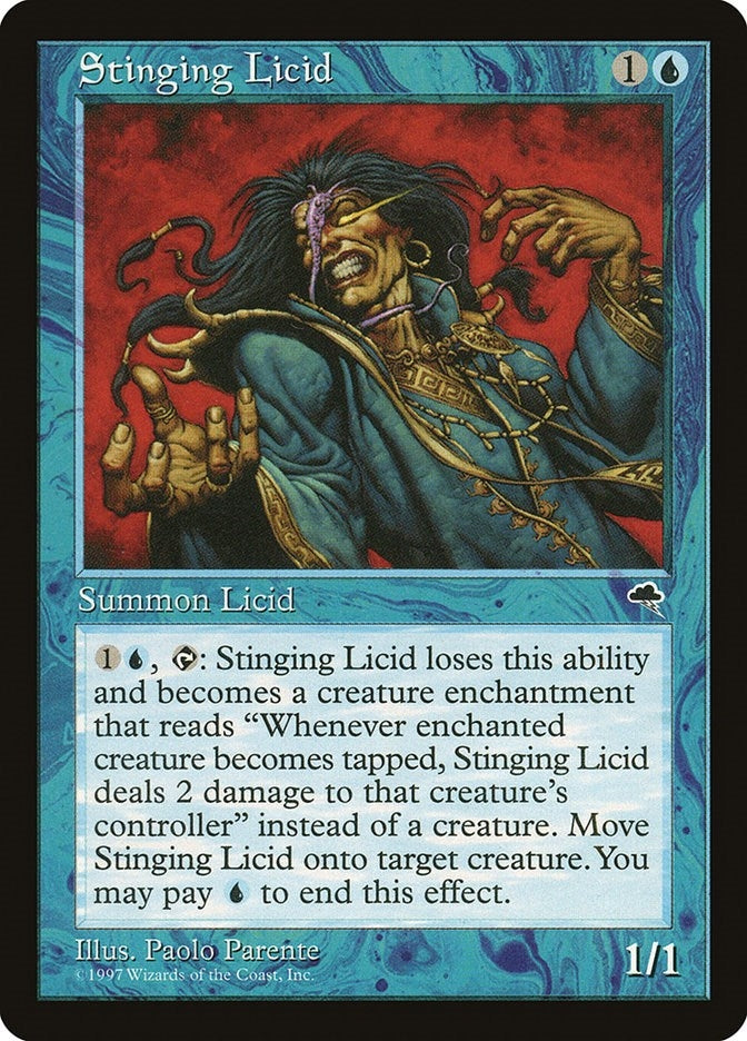 Image for Stinging Licid (Tempest) (91) - Magic: The Gathering